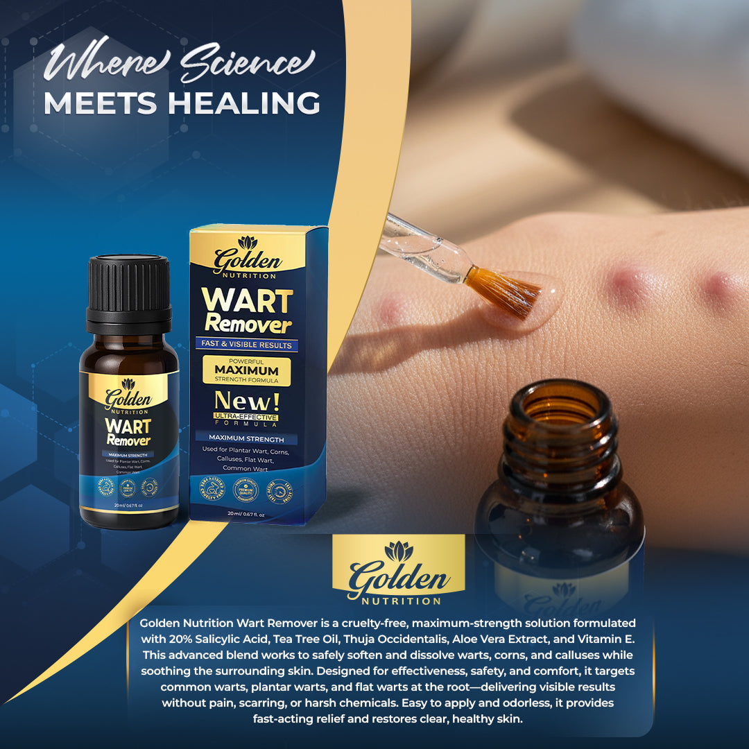 Golden Nutrition Wart Remover – Maximum Strength Formula (20ml)