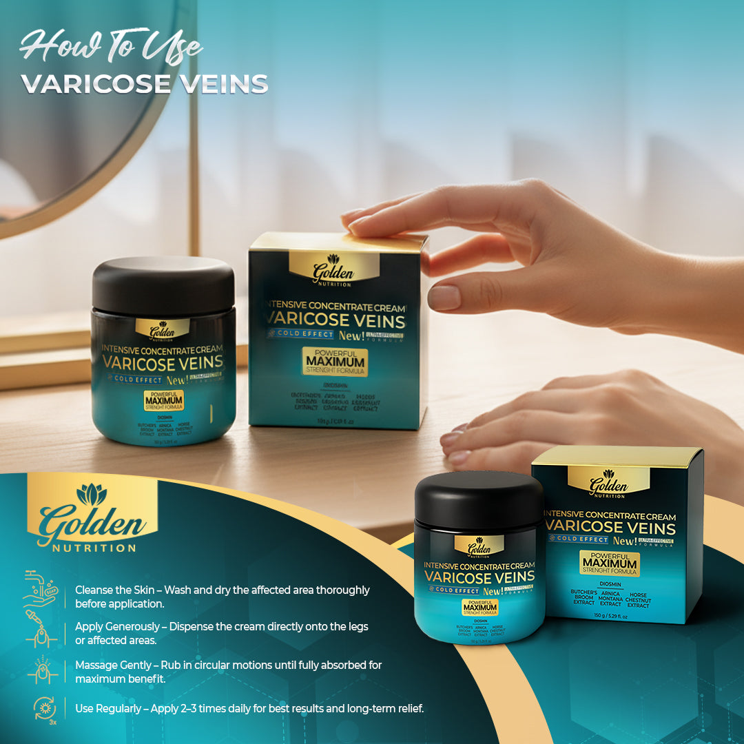 Golden Nutrition Varicose Veins Maximum Strength Cream – Cold Effect