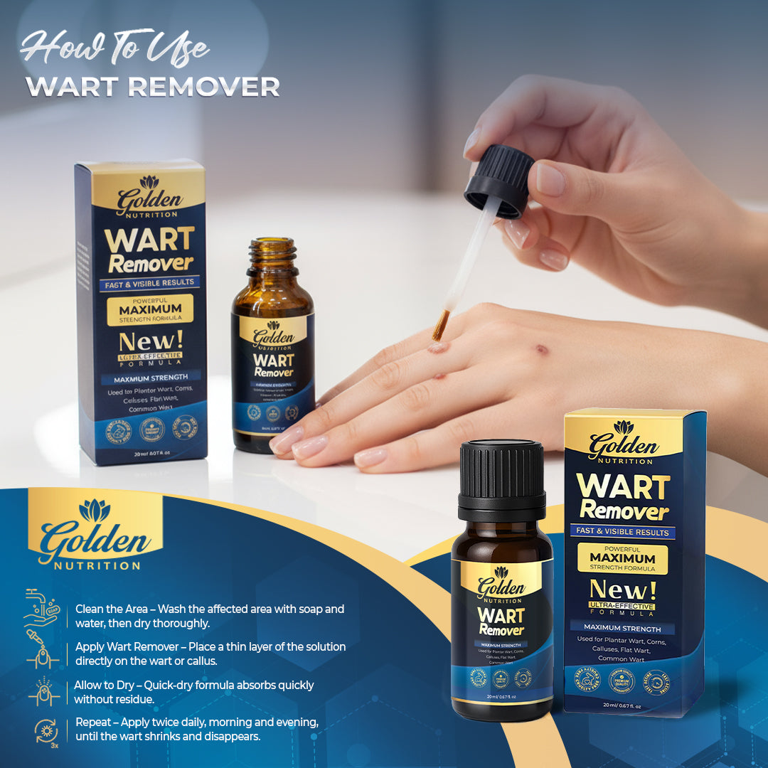 Golden Nutrition Wart Remover – Maximum Strength Formula (20ml)