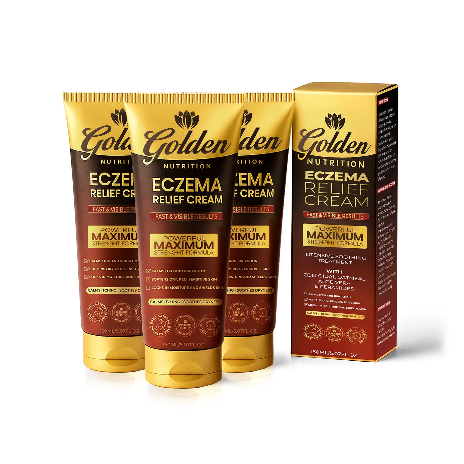 Golden Nutrition® Powerful Maximum Strength Eczema Relief Cream
