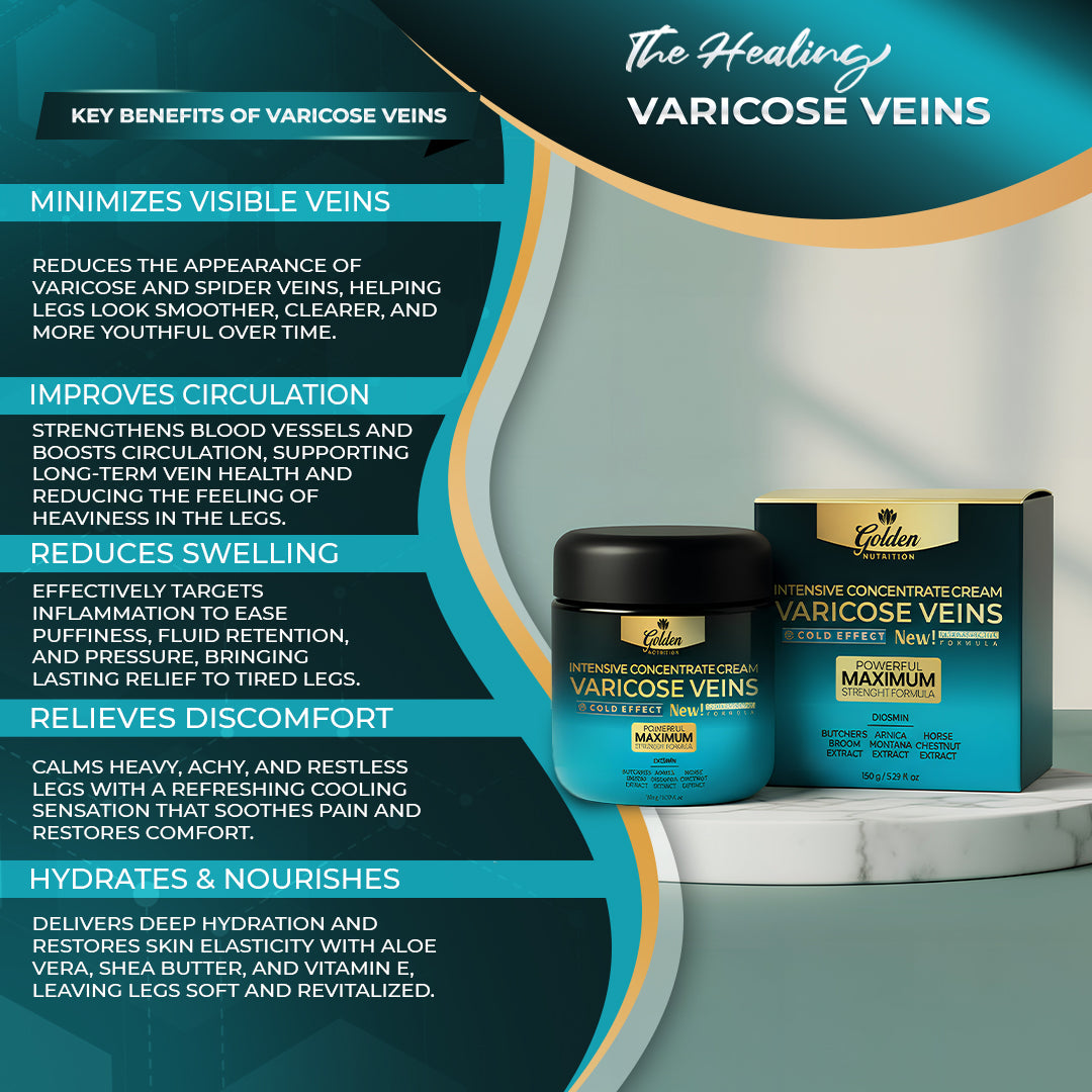 Golden Nutrition Varicose Veins Maximum Strength Cream – Cold Effect