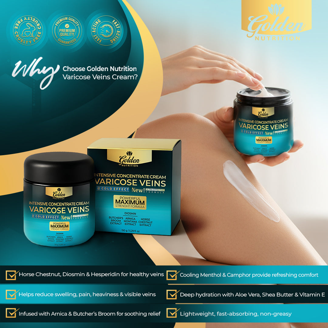 Golden Nutrition Varicose Veins Maximum Strength Cream – Cold Effect