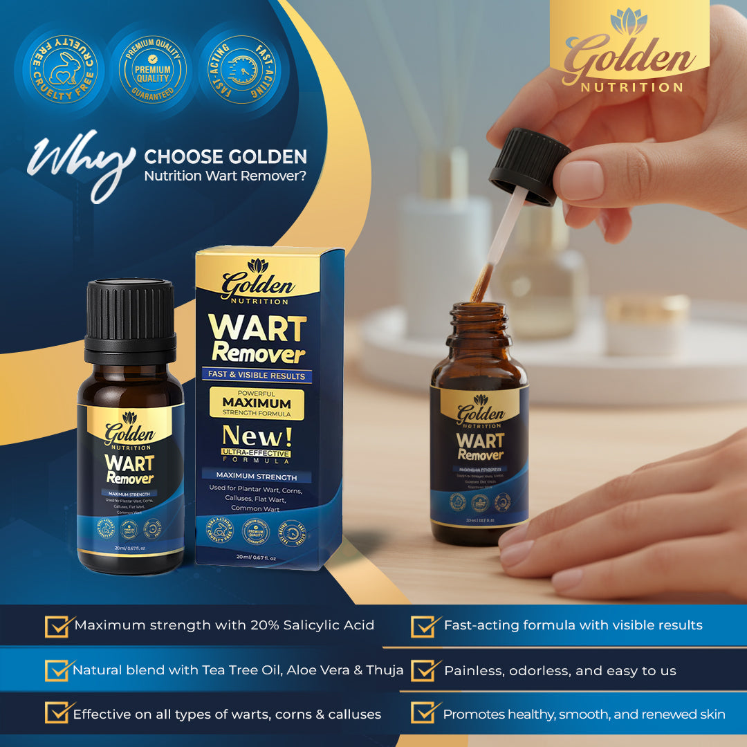 Golden Nutrition Wart Remover – Maximum Strength Formula (20ml)