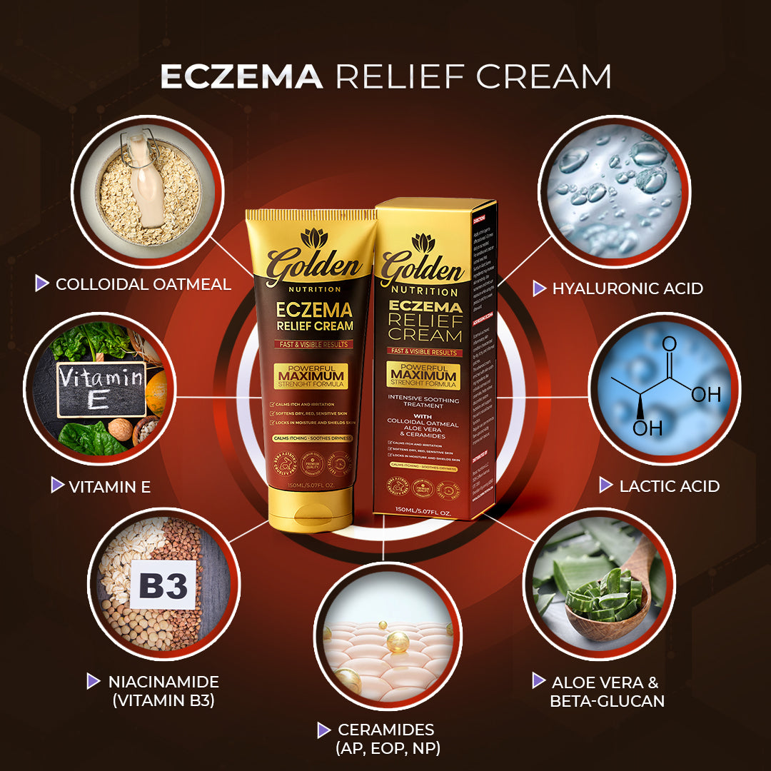 Golden Nutrition® Powerful Maximum Strength Eczema Relief Cream