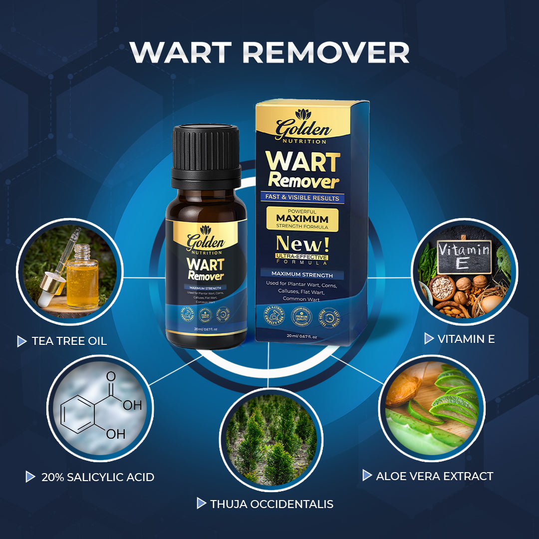 Golden Nutrition Wart Remover – Maximum Strength Formula (20ml)