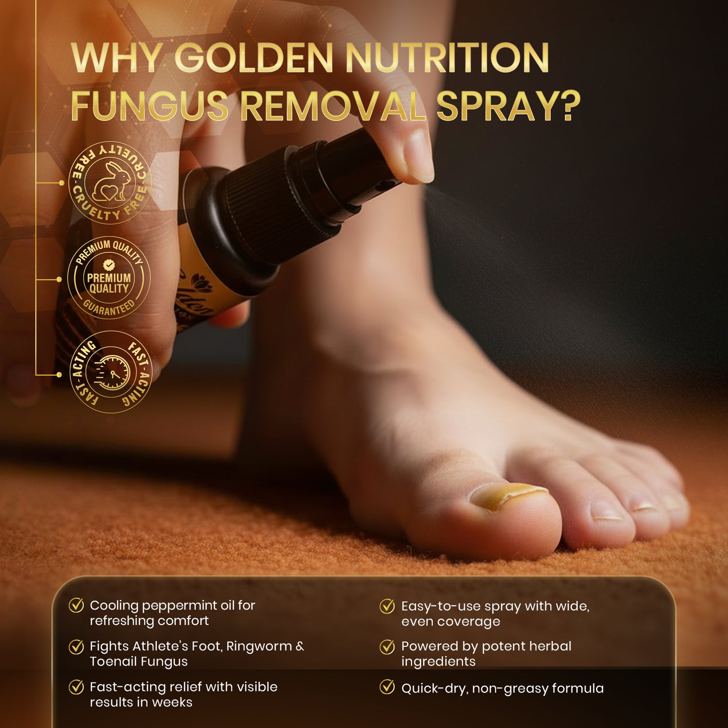 Golden Nutrition® Powerful Maximum Strength Fungus Removal Spray