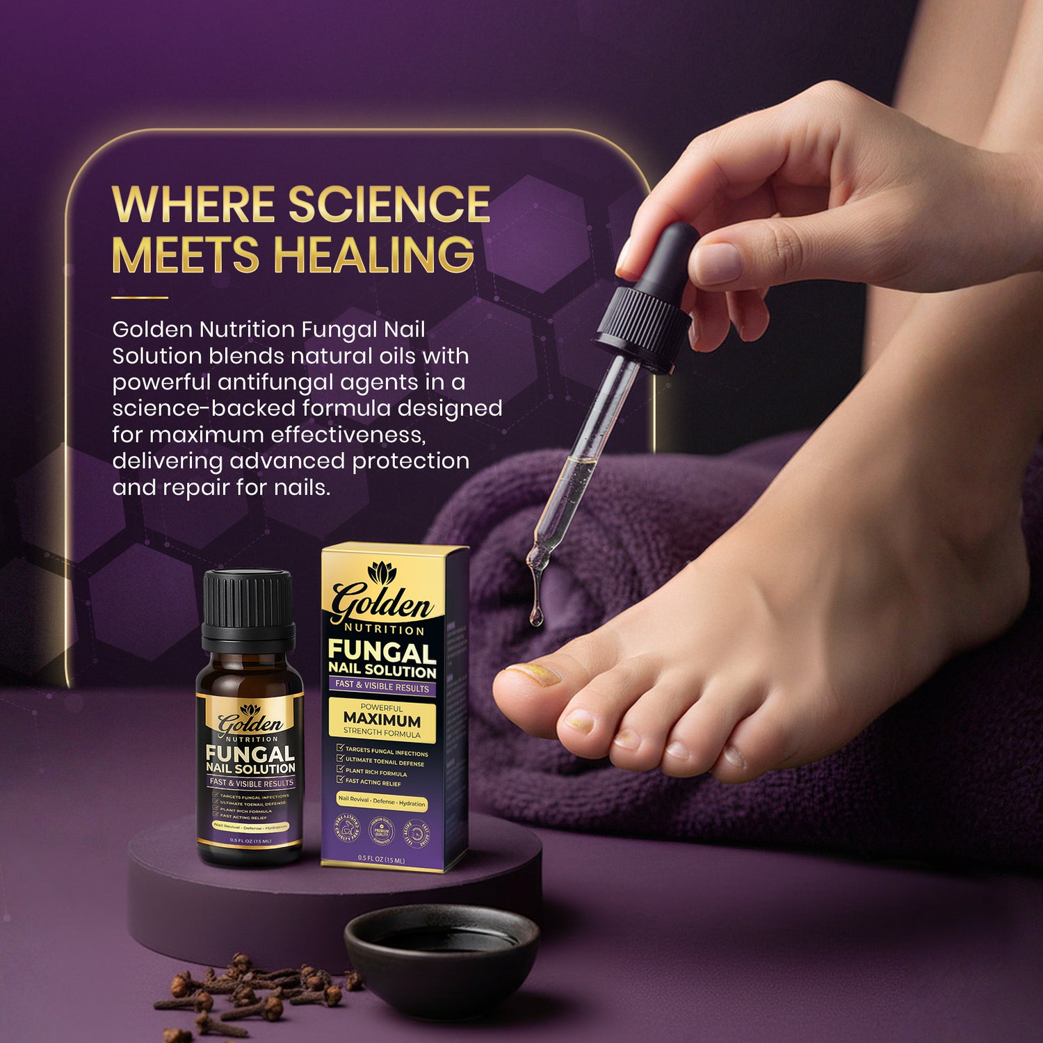 Golden Nutrition Fungal Nail Solution – Maximum Strength Formula (15ml)