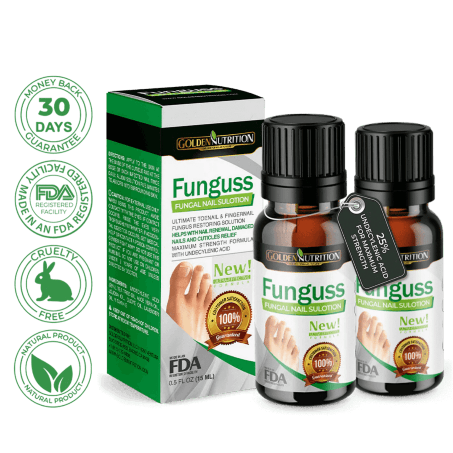 FUNGUSS - Maximum Strength Treatment (25% Undecylenic Acid)