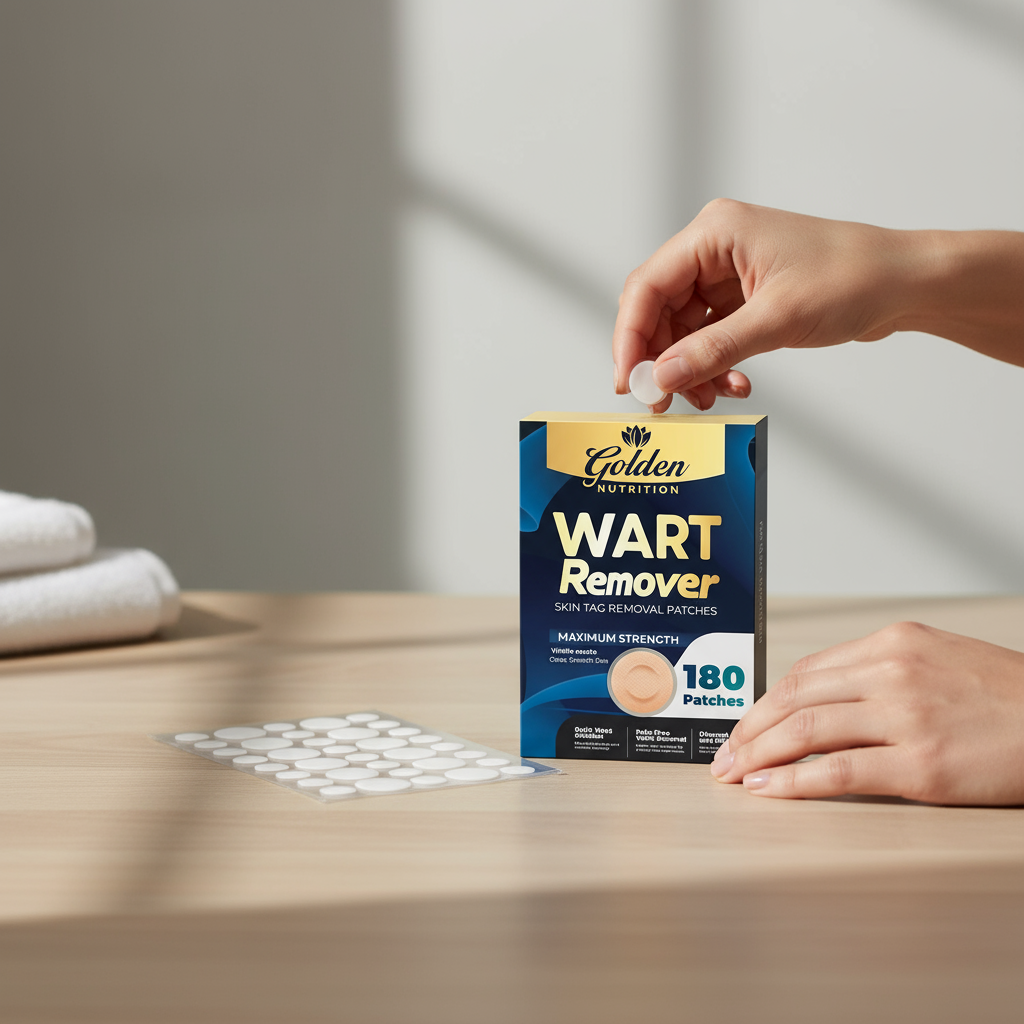 Golden Nutrition Maximum Strength Wart Remover Skin Tag Patches