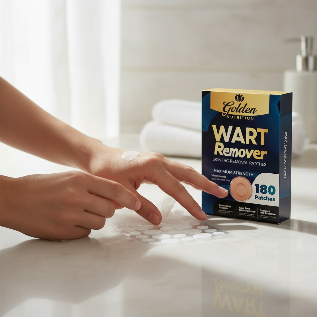 Golden Nutrition Maximum Strength Wart Remover Skin Tag Patches