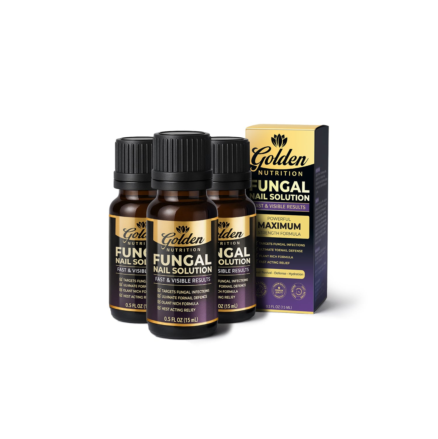 Golden Nutrition Fungal Nail Solution – Maximum Strength Formula (15ml)