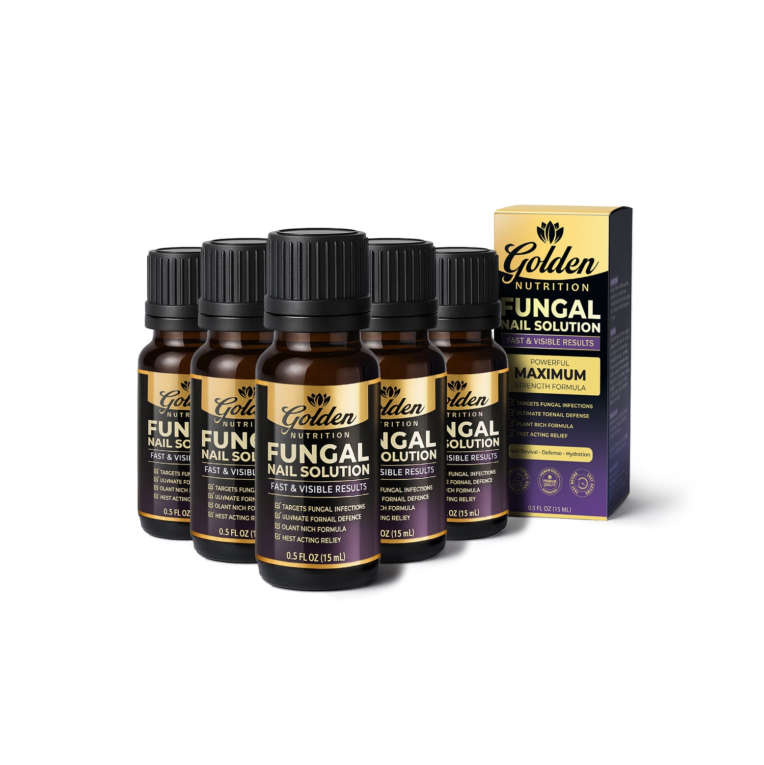 Golden Nutrition Fungal Nail Solution – Maximum Strength Formula (15ml)