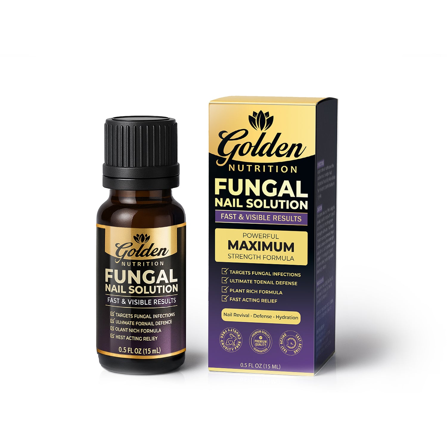 Golden Nutrition Fungal Nail Solution – Maximum Strength Formula (15ml)